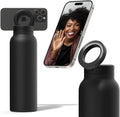 Stay Hydrated in Style: 24Oz Insulated Water Bottle with Magnetic Phone Mount & Sip Straw Lid for Effortless Daily Use