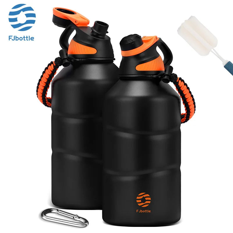 Introducing the Ultimate 1.9L Stainless Steel Thermos Bottle - Stay Hydrated with Style and Versatility!