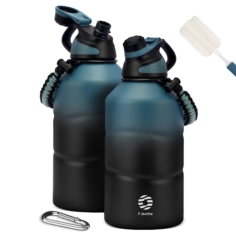 Introducing the Ultimate 1.9L Stainless Steel Thermos Bottle - Stay Hydrated with Style and Versatility!