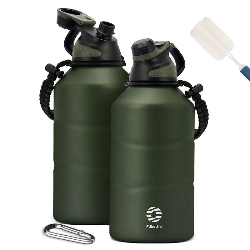 Introducing the Ultimate 1.9L Stainless Steel Thermos Bottle - Stay Hydrated with Style and Versatility!