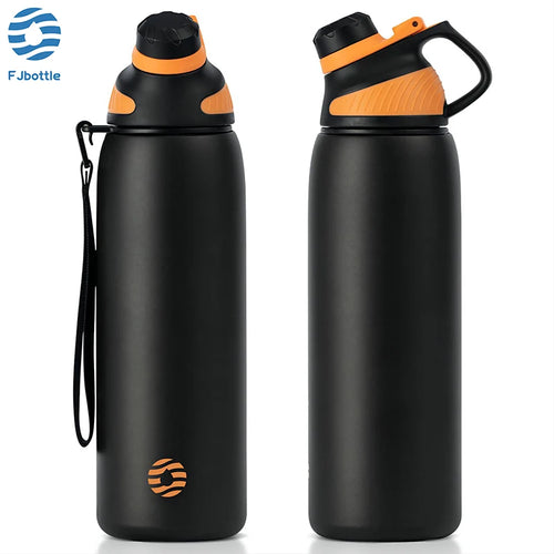Introducing the Fjbottle 1000Ml Thermo Bottle with Magnetic Lid - Ultimate Insulated Stainless Steel Water Bottle for Outdoor Adventures
